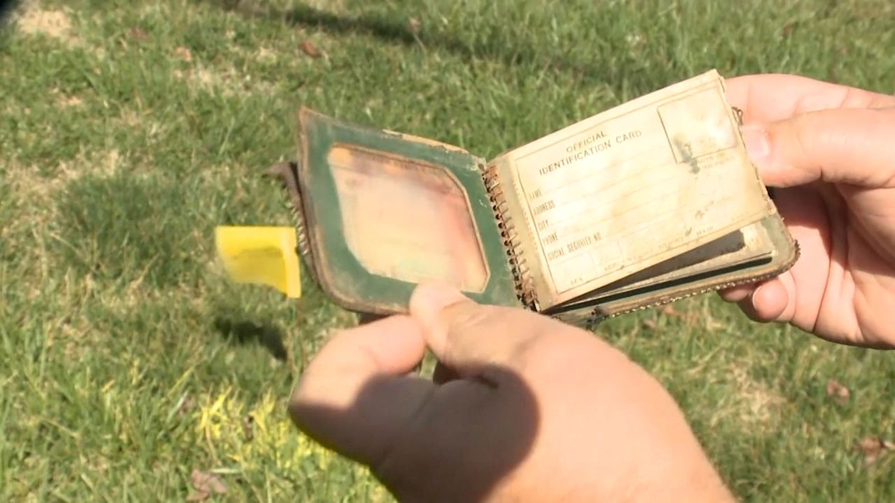 Ester French's wallet had some photographs and other faded papers when it was found after almost 70 years.