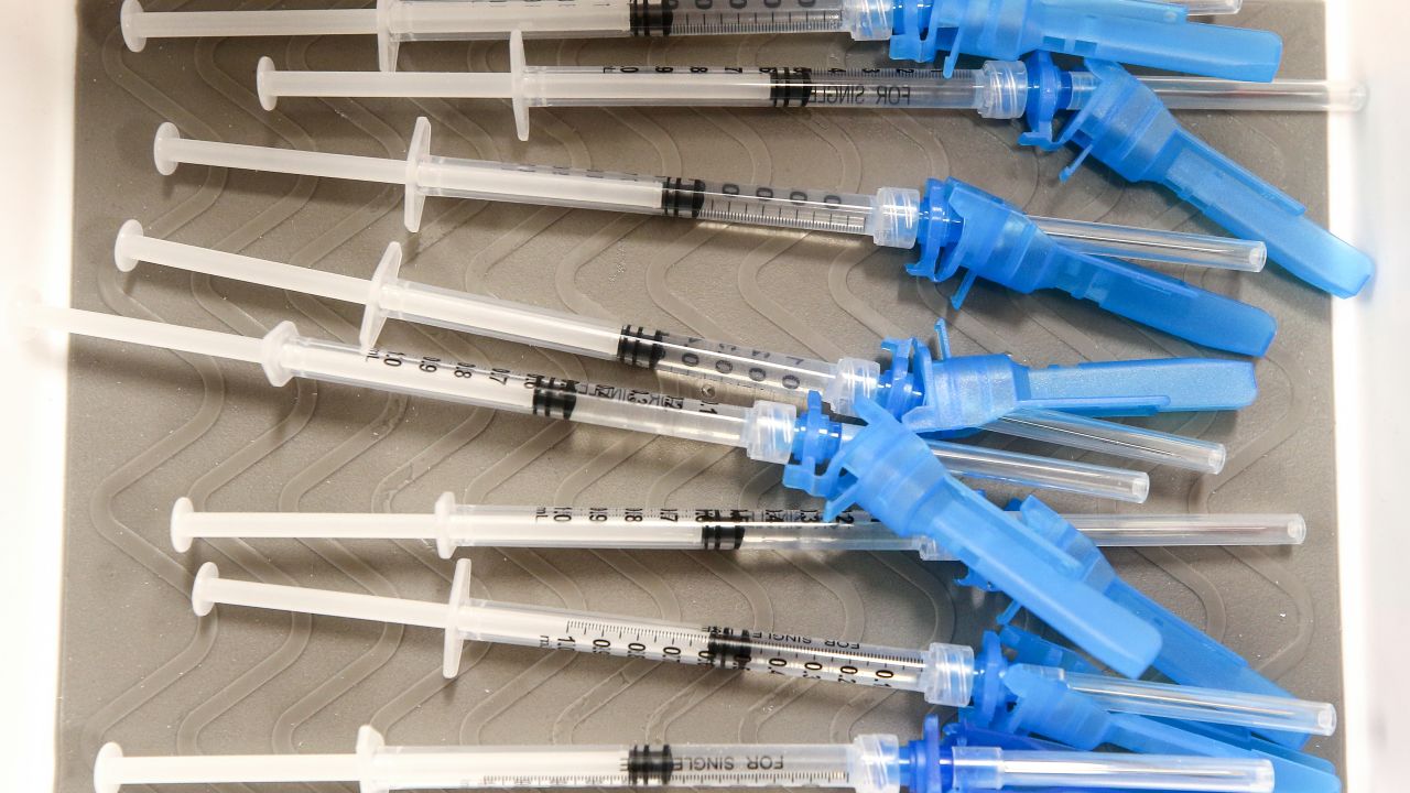 LOS ANGELES, CALIFORNIA - MARCH 11: Syringes containing a dose of the new one-shot Johnson & Johnson COVID-19 vaccine are viewed at a vaccination event at Baldwin Hills Crenshaw Plaza in South Los Angeles on March 11, 2021 in Los Angeles, California. The event was hosted by California health officials and FEMA. The Johnson & Johnson vaccine is now the third coronavirus vaccine to receive emergency approval for use in the United States. (Photo by Mario Tama/Getty Images)