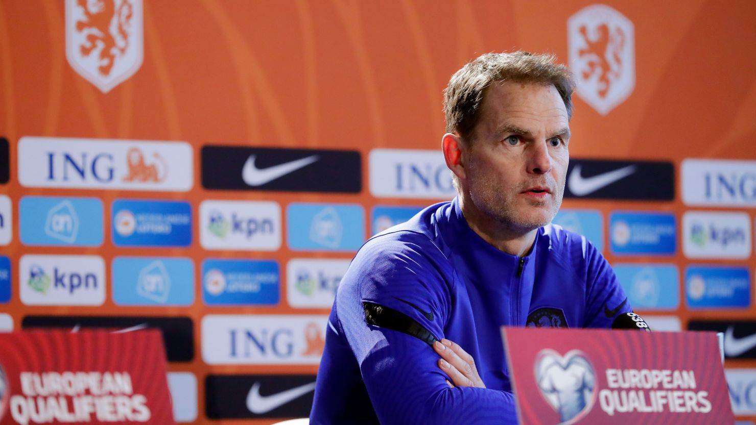 Netherlands head coach Frank de Boer during a press conference.