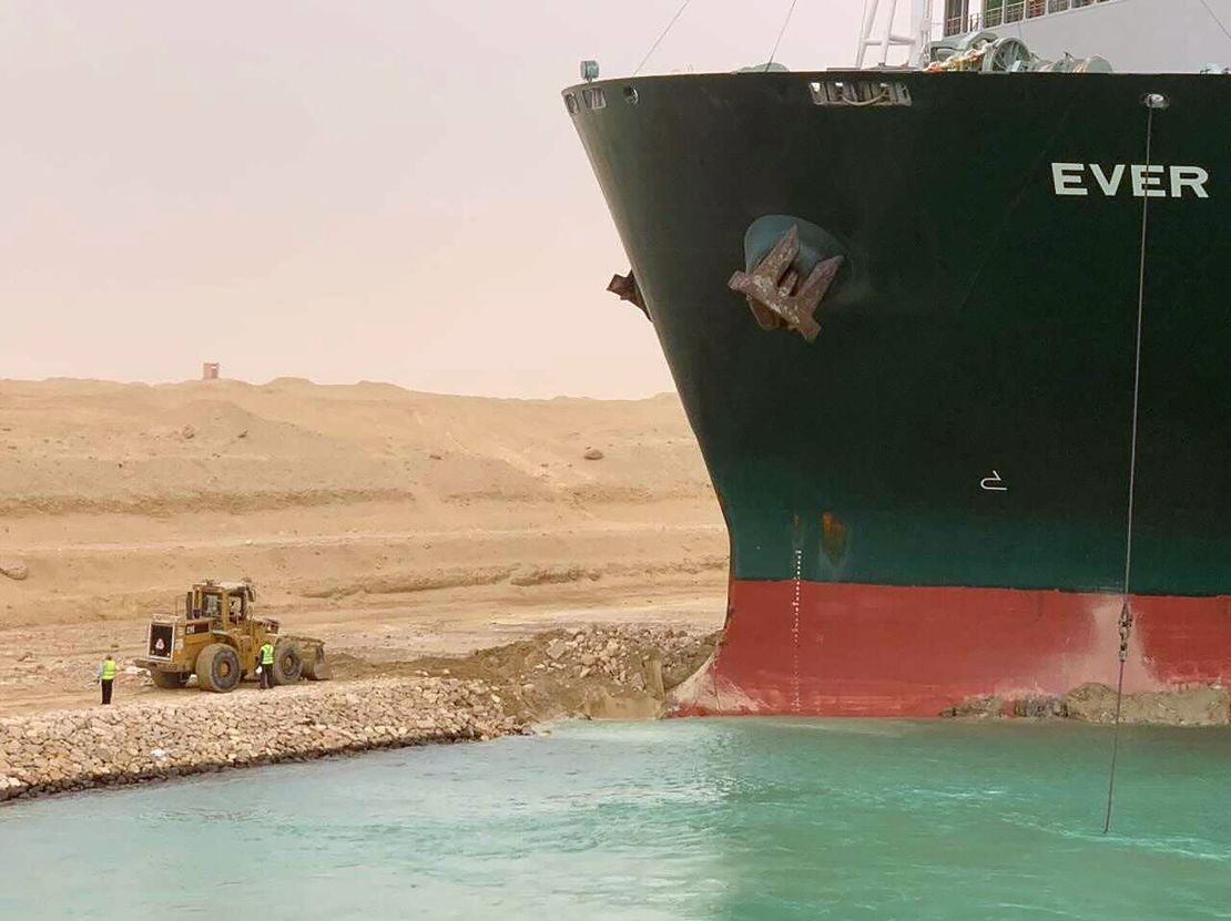 An Egyptian official warned Wednesday it could take at least two days to clear the ship. 