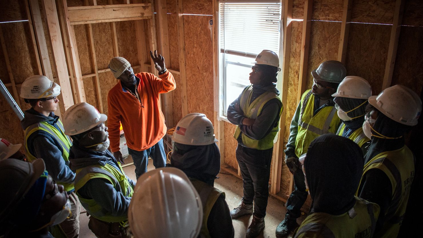 Members of Build UP, a non-profit workforce development school in Birmingham, Alabama.