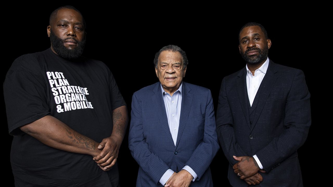 Greenwood founders Michael "Killer Mike" Render, Ambassador Andrew J. Young and Ryan Glover.