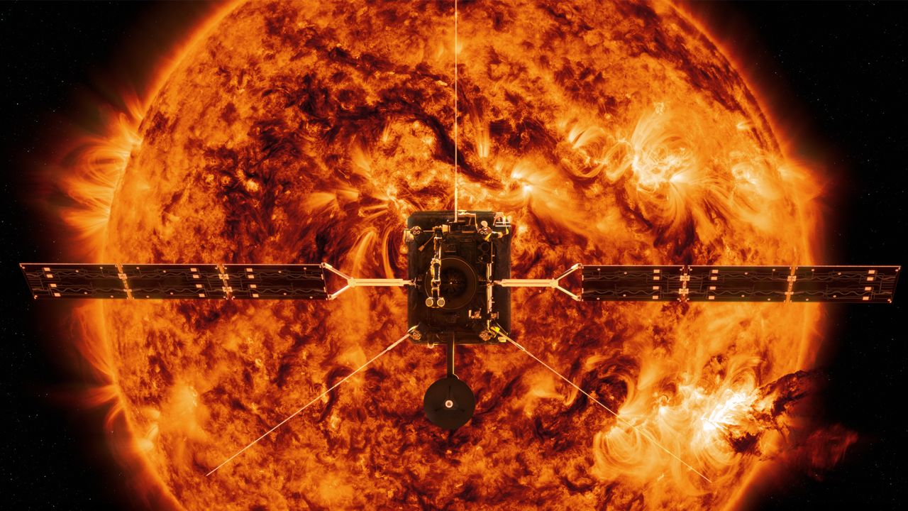 An artist's impression of Solar Orbiter, which is providing new views of the sun.