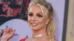 US singer Britney Spears arrives for the premiere of Sony Pictures' "Once Upon a Time... in Hollywood" at the TCL Chinese Theatre in Hollywood, California on July 22, 2019. (Photo by VALERIE MACON / AFP)        (Photo credit should read VALERIE MACON/AFP via Getty Images)
