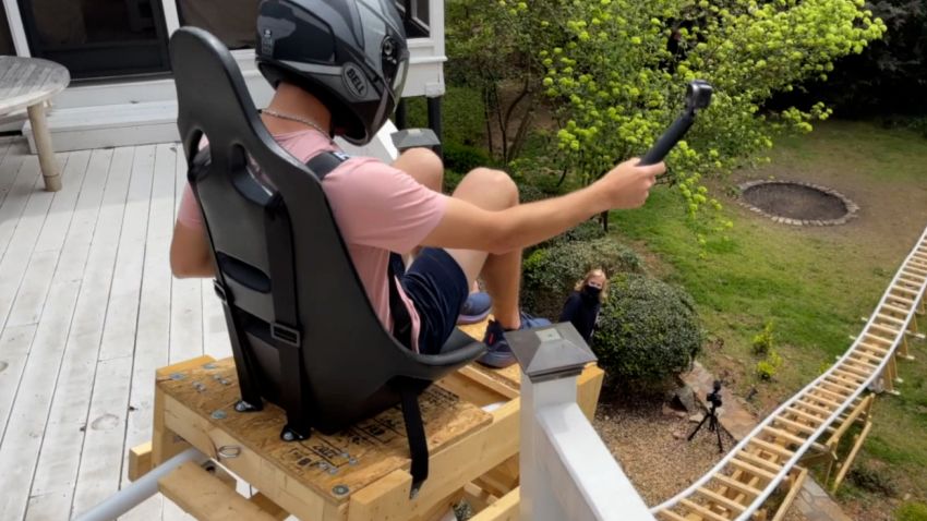 Teen builds roller coaster