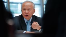 Cui Tiankai, China's ambassador to the United States, is seen during an interview in New York in 2019.