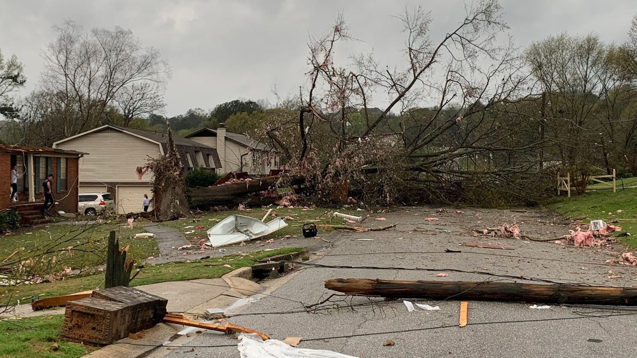 More tornado damage is seen in this photo from Pelham, Alabama, police, on March 25, 2021.