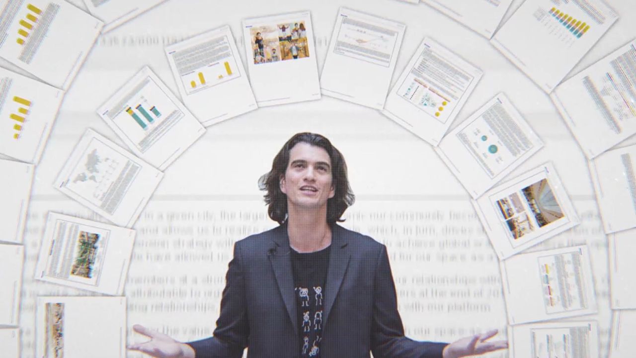 Co-founder and former CEO Adam Neumann is shown in a scene from "WeWork: Or The Making and Breaking of a $47 Billion Unicorn."
