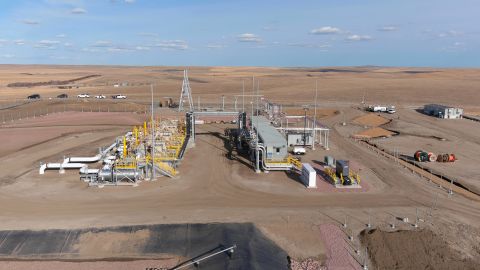 One of two energy substations near Murdo, South Dakota, meant to power oil pumps down the Keystone XL Pipeline. Both sit nearly completed and unused.