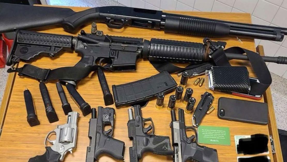 An photo of the weapons Atlanta police said Rico Marley had with him when he was arrested.