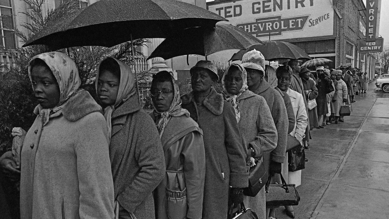 It rained all day, but that did not dampen the spirits of Blacks determined to register to vote in Selma, Alabama, on February 17, 1965.
