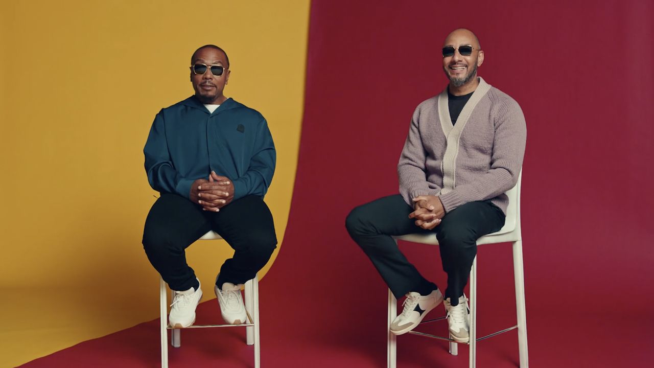 Producers Kasseem "Swizz Beatz" Dean and Timothy "Timbaland" Mosley, creators of the Verzuz webcast series, are featured in a new promotion video for their Peloton Verzuz partnership.