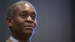 Raphael Bostic, president and chief executive officer of the Federal Reserve Bank of Atlanta, pauses while speaking during the the Federal Reserve Bank of Atlanta & Dallas Technology Conference in Dallas, Texas, U.S., on Thursday, May 24, 2018. The title of the conference is 'Technology-Enabled Disruption: Implications for Business, Labor Markets and Monetary Policy.' Technology-enabled disruption refers to workers increasing being replaced by technology. Photographer: Cooper Neill/Bloomberg via Getty Images