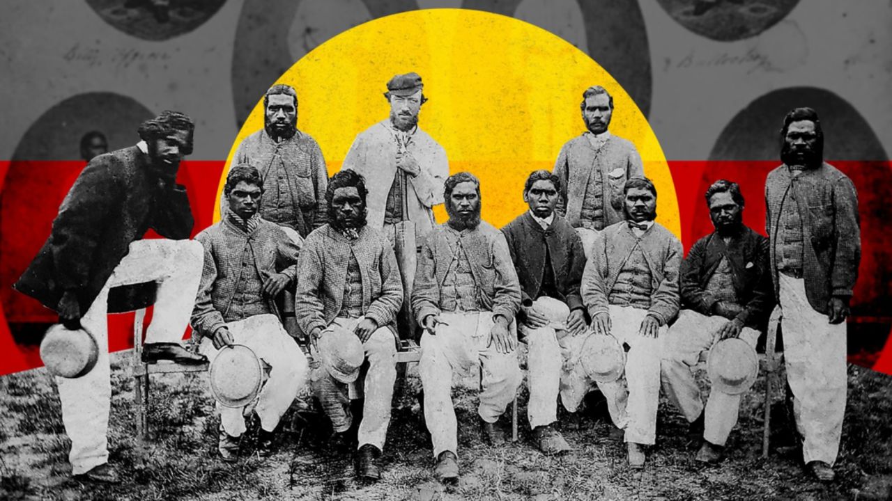 20210326 first Australia Aboriginal cricket team illustration