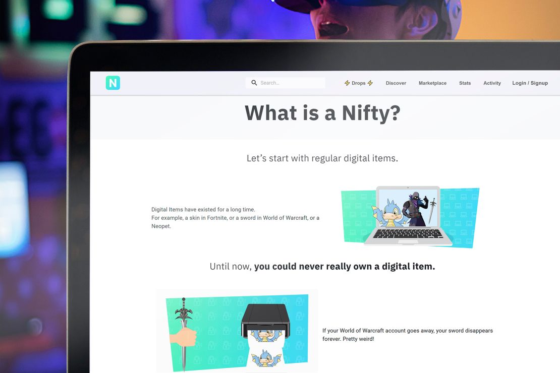 The webpage of Niftygateway.com.