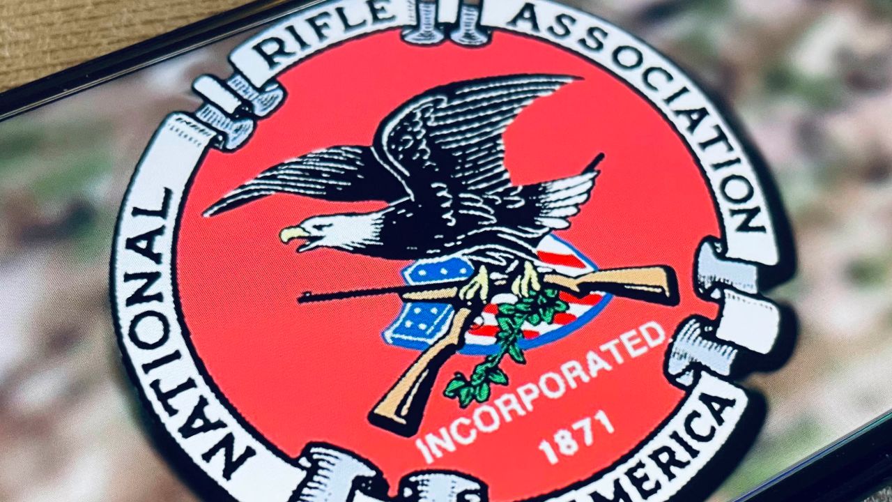 Photo by: STRF/STAR MAX/IPx 2021 1/16/21 The National Rifle Association of America (NRA), the nation's foremost gun lobby, has filed for bankruptcy, according to court documents filed in the Northern District of Texas. STAR MAX File Photo: NRA logos photographed off an iphone SE 2020.