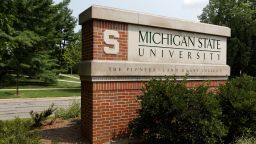 EAST LANSING, MI - AUGUST 1: An entrance to Michigan State University located in East Lansing, Michigan on August 1, 2014. MSU is a public research university founded in 1855.