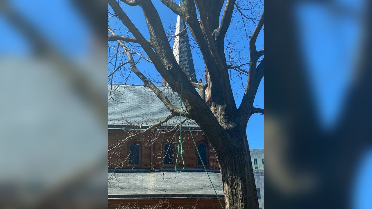 A noose was found hanging from a tree on the property of St. Mark's Episcopal Church in Washington, DC. 