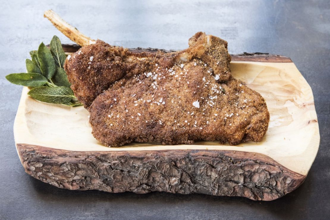 Chef Cesare Battisti's costoletta di vitello