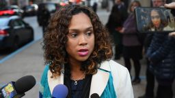 January 21, 2021, USA: Baltimore City States Attorney Marilyn Mosby speaks to the media following an exoneration hearing. Three men who were convicted of the November 18, 1983, murder of fellow teenager DeWitt Duckett, are being released. (Credit Image: © TNS via ZUMA Wire)