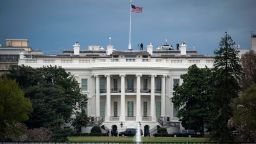 WASHINGTON, DC - MARCH 28: President Joe Biden's motorcade arrives at the White House on March 28, 2021 in Washington, DC. 
