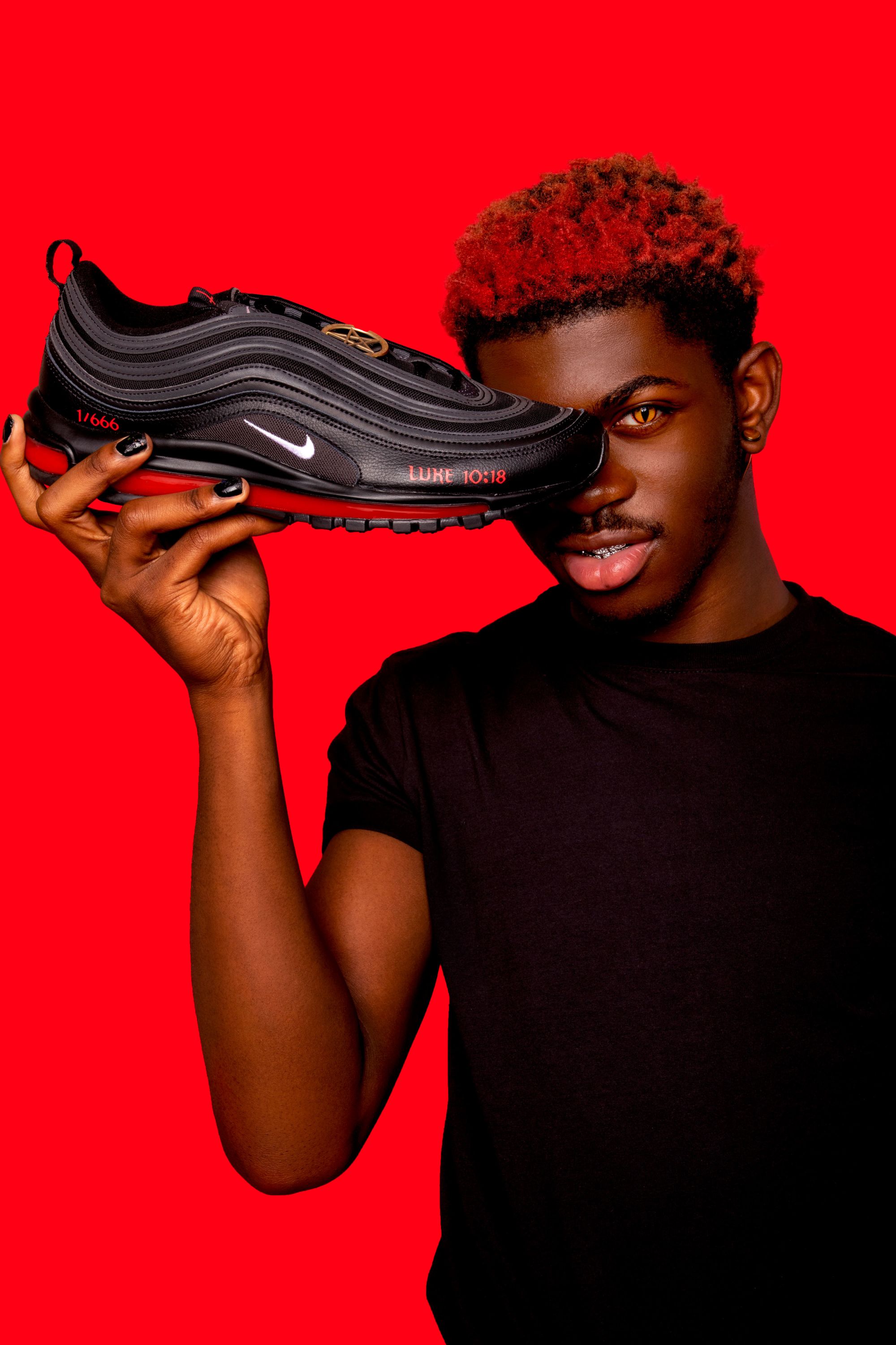 Lil Nas X's unofficial 'Satan' Nikes containing human blood sell out in  under a minute