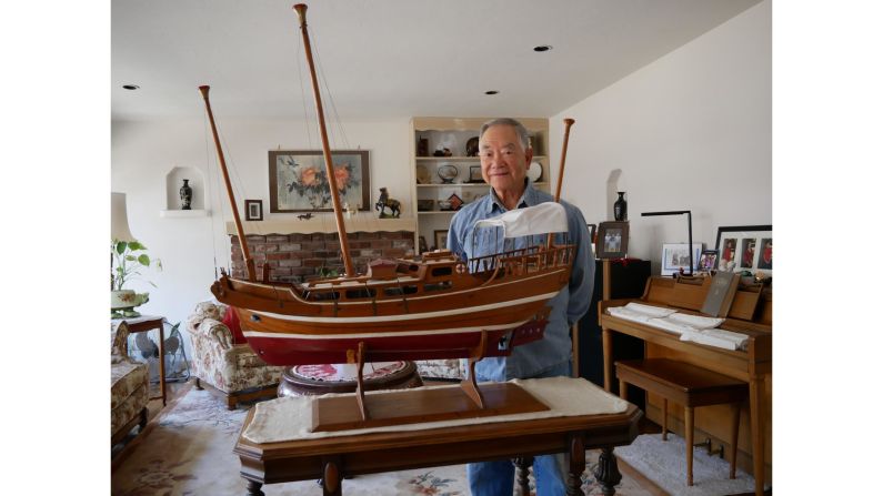 <strong>Eddie Fong: </strong>Some 55 years ago, Eddie Fong gave up his life in Hong Kong and joined an American in his quest to sail across the Pacific to California on a Chinese junk boat. A model of that junk boat now sits in Fong's living room.