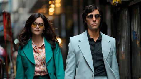 (From left) Jenna Coleman as Monique/Marie-Andrée Leclerc and Tahar Rahim as Charles Sobhraj star in "The Serpent." 