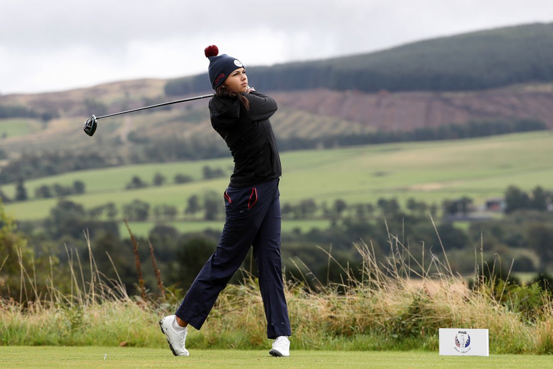 Pano in action during the Junior Solheim Cup. 