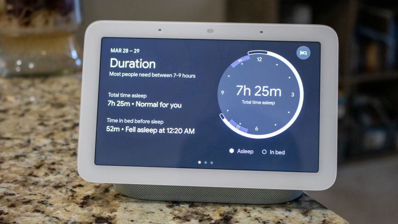 Google home store hub time display