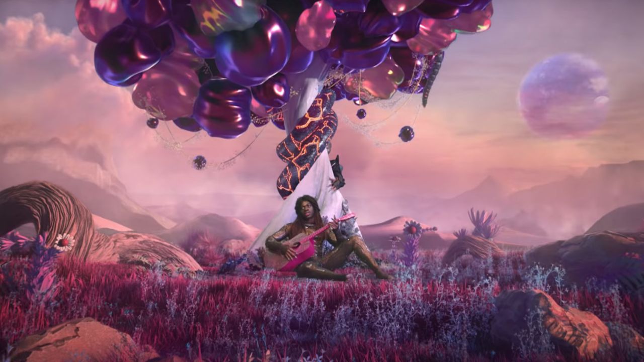 Still from Lil Nas X's music video of "Montero (Call Me By Your Name)"
