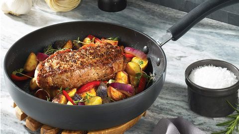 T-fal Ultimate Hard Anodized Nonstick Fry Pan With Lid