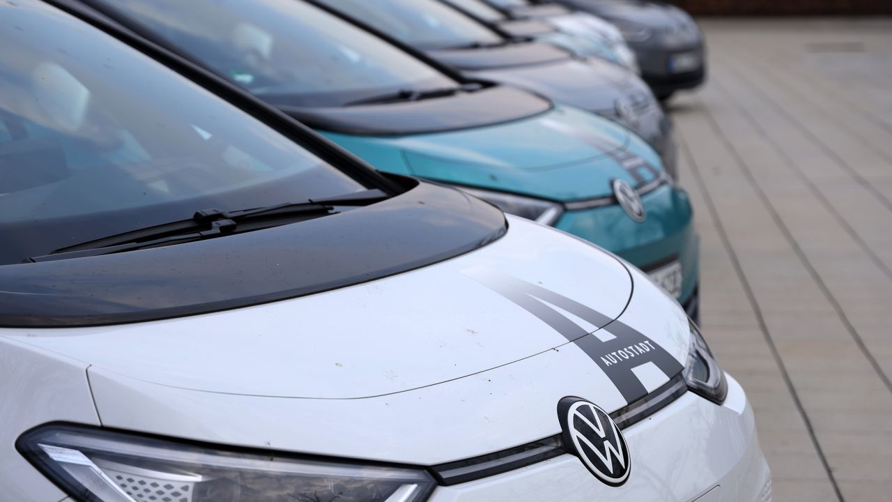 The ID.3 at Volkswagen headquarters in Wolfsburg, Germany, on Friday, March 26, 2021.