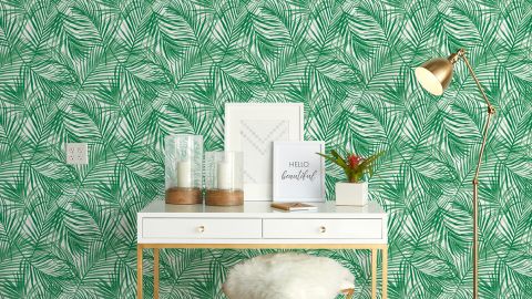 Opalhouse Tropical Peel-and-Stick Wallpaper Green 