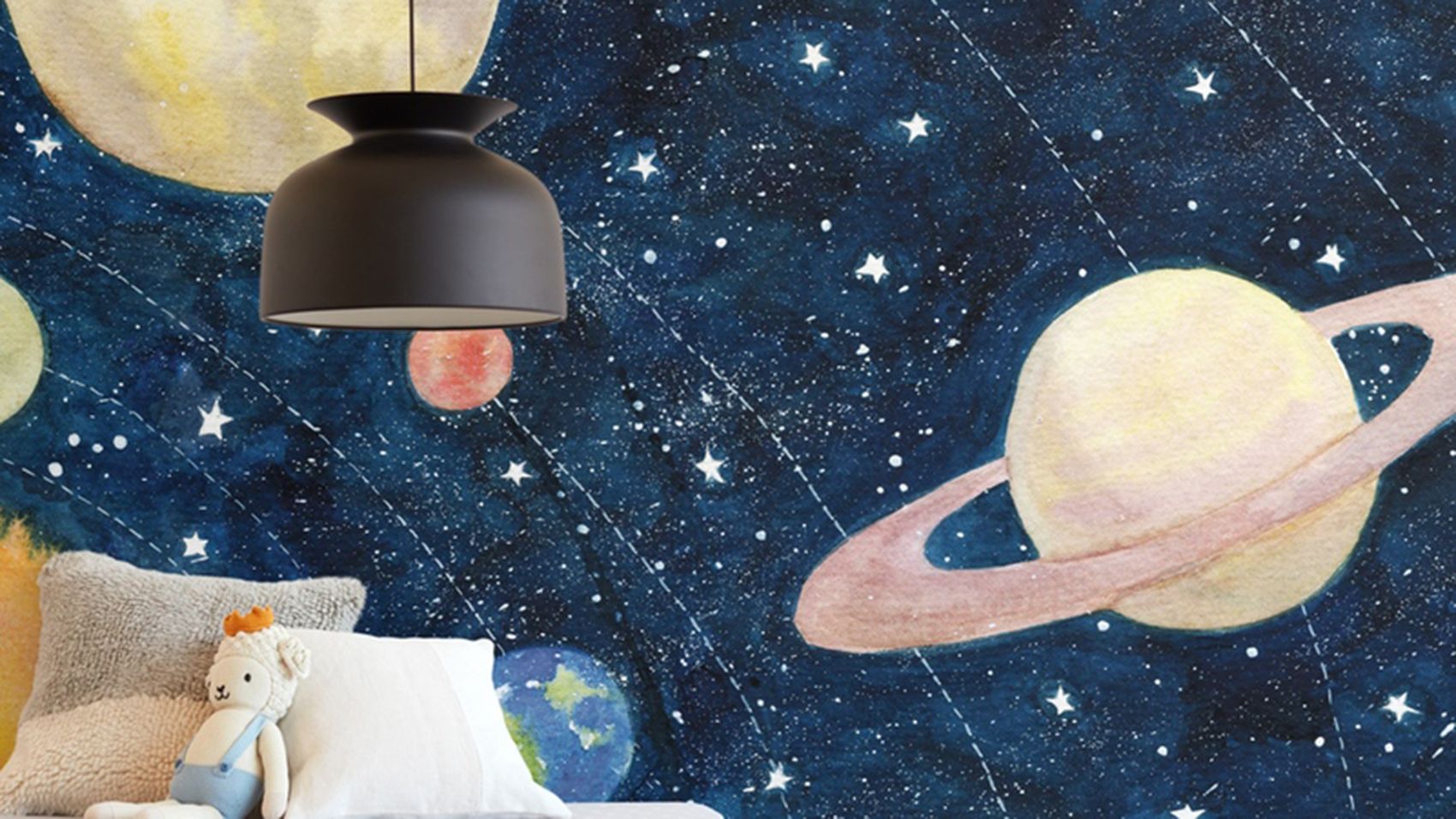 Ideal To Match Alien Outer Space UFO Cushions & Covers. Outer Space Lampshades 
