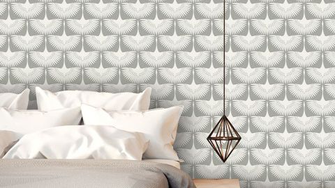 Tempaper Feather Flock Removable Peel-and-Stick Wallpaper