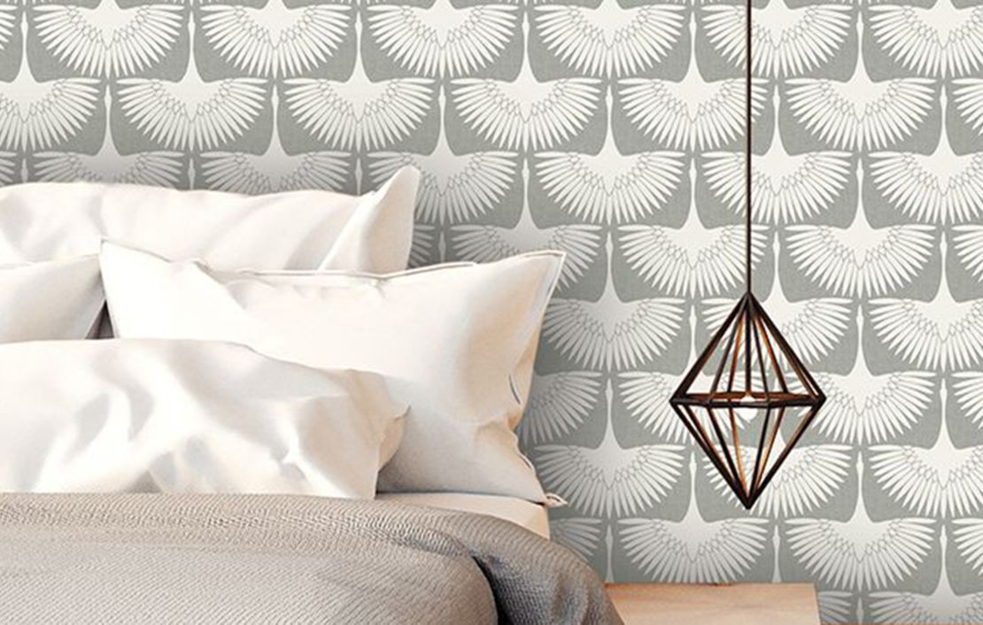 Tempaper Feather Flock Removable Peel-and-Stick Wallpaper