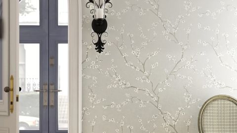 Gracie Oaks Sylvan Place Cherry Blossom Peel-and-Stick Wallpaper Roll