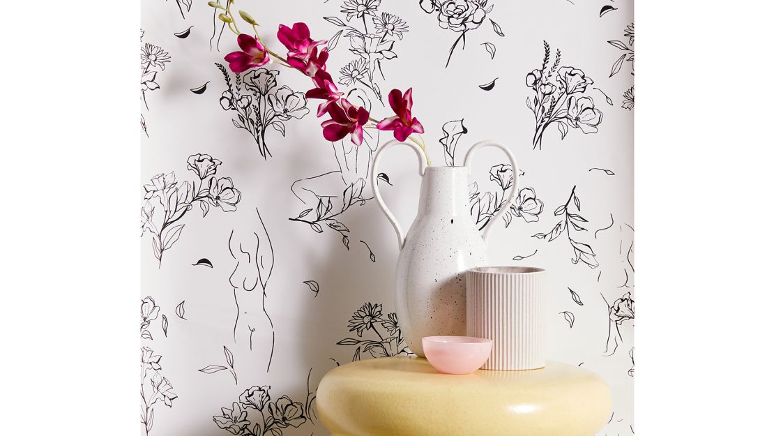 Floral Figure Study Removable Wallpaper