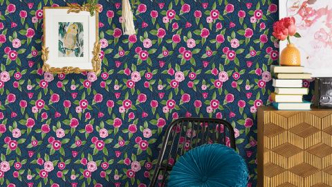 Opalhouse Marker Floral Coordinate Peel-and-Stick Wallpaper 