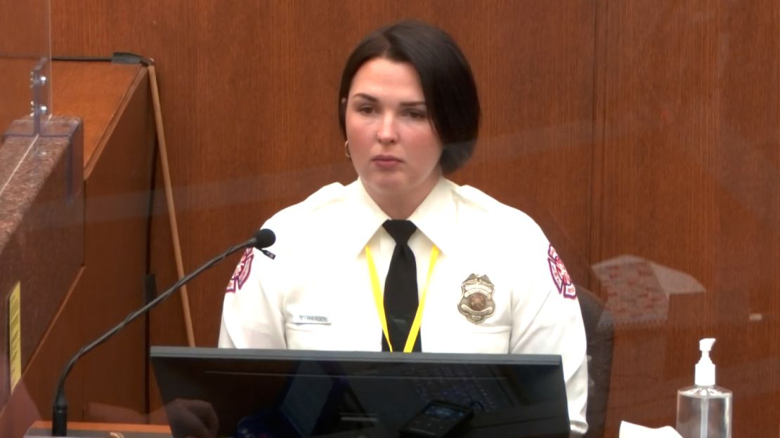 Genevieve Hansen, an off-duty firefighter, said police would not let her render aid to George Floyd.