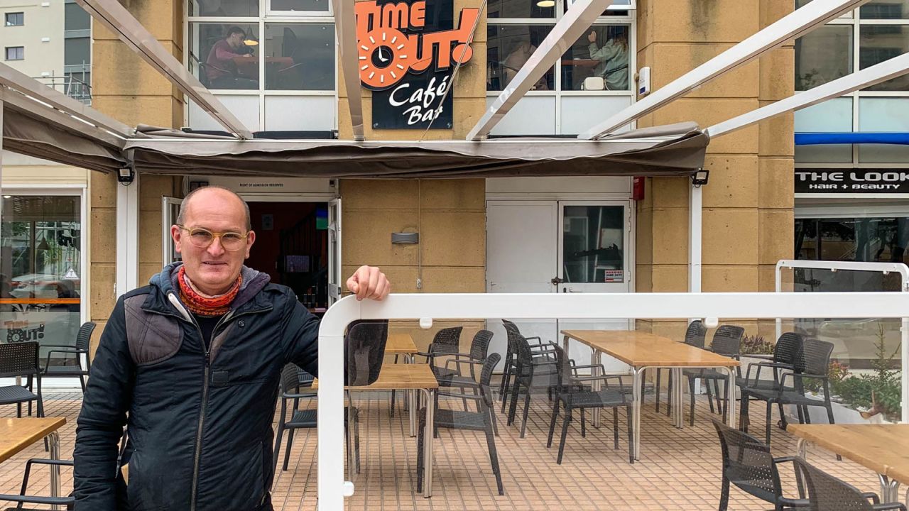 Cafe owner Iain Ballantine says customers are returning because they feel safe.