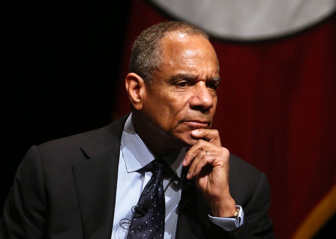 Former American Express CEO and current Berkshire Hathaway director Kenneth Chenault looks on during the White House Summit on Cybersecurity and Consumer Protection on February 13, 2015 in Stanford, California.