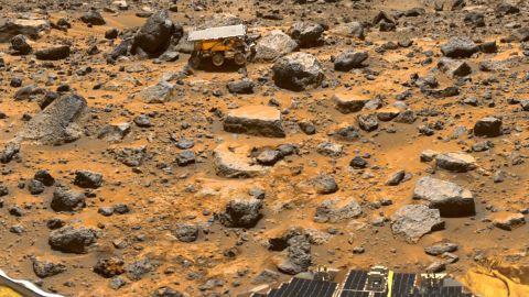 Hitching a ride on the Mars Pathfinder mission, the Sojourner rover arrived on July 4, 1997.