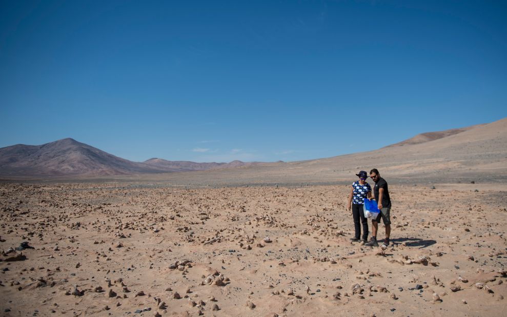 <strong>Desert zone: </strong>Yungay in the Atacama Desert is among the most arid spots on the planet and one of the most similar areas to Mars. Here, Chilean biologists search for rock samples in 2017.