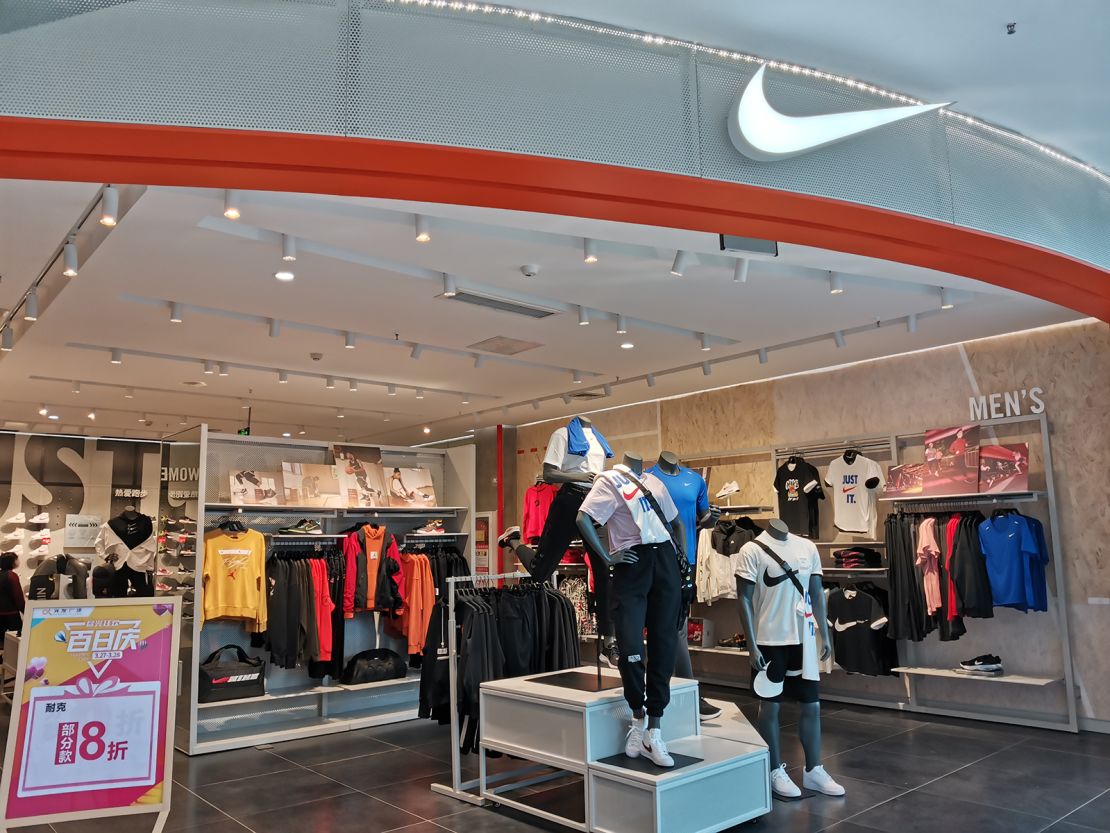 A Nike store in Yichang, Hubei province, China. Nike was heavily criticized on social media in China for its stance on Xinjiang in March.
