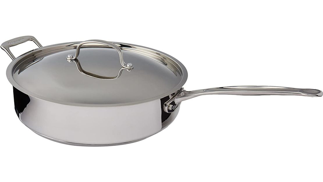 Cuisinart Chef's Classic Stainless 5.5-Quart Sauté Pan With Helper Handle and Cover