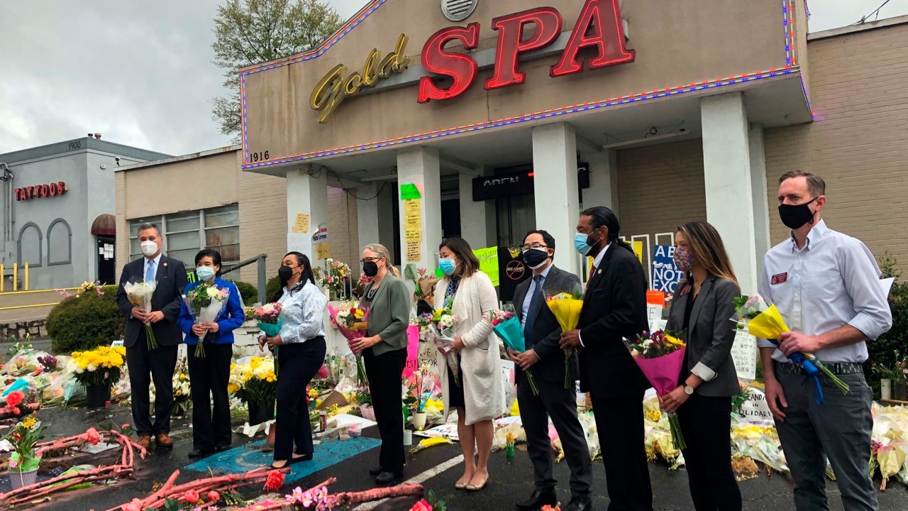 Members of Congress and Georgia state representatives visited the Gold Spa in Atlanta, one of the businesses hit during the March 16 shootings.