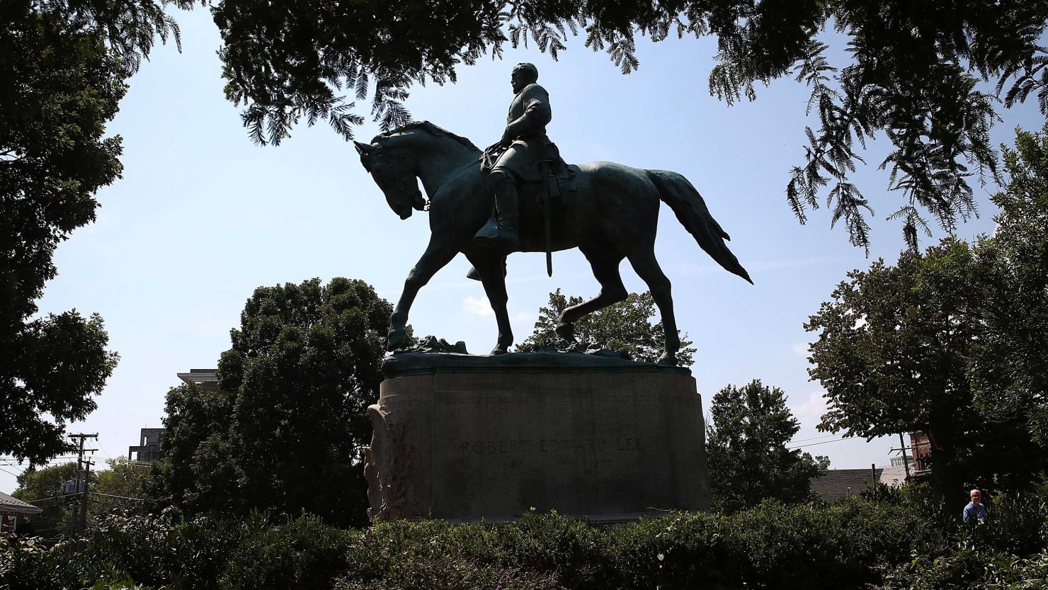 The Robert E. Lee statue in Charlottesville, Virginia.