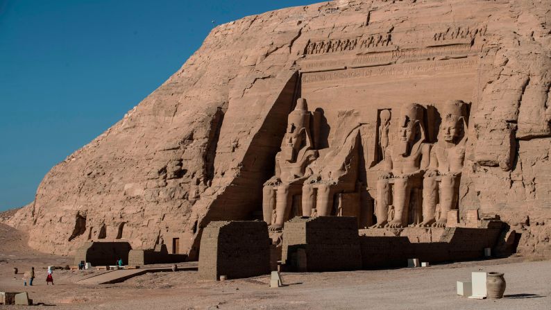 <strong>Abu Simbel: </strong>The Ramses II complex south of Aswan and the site of two temples built by the longest reigning Egyptian pharaoh Rameses II, also known as Rameses the Great (reign 1279--13 BCE)